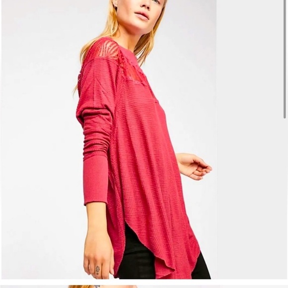 Free People Spring Valley Waffle Knit Top - Picture 3 of 12